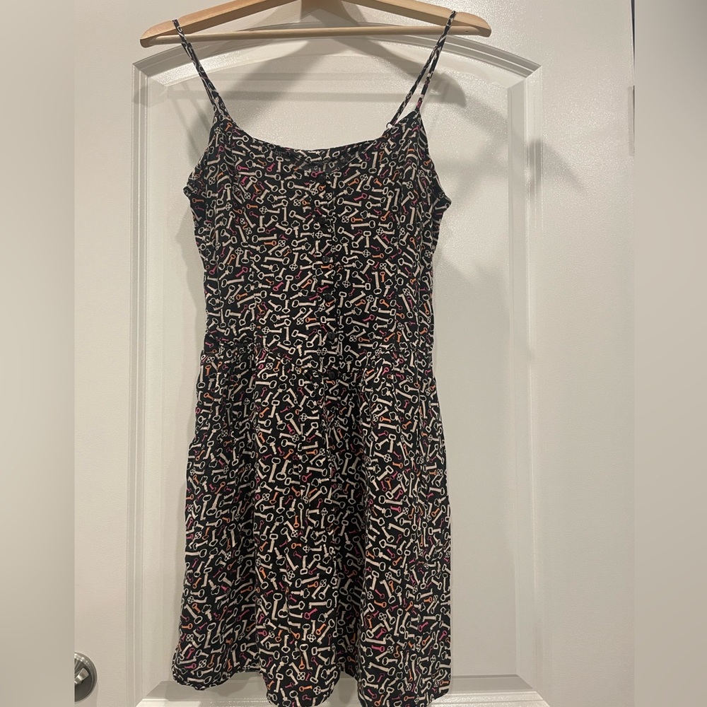 H&M Black Spaghetti Strap Key Dress with Pockets